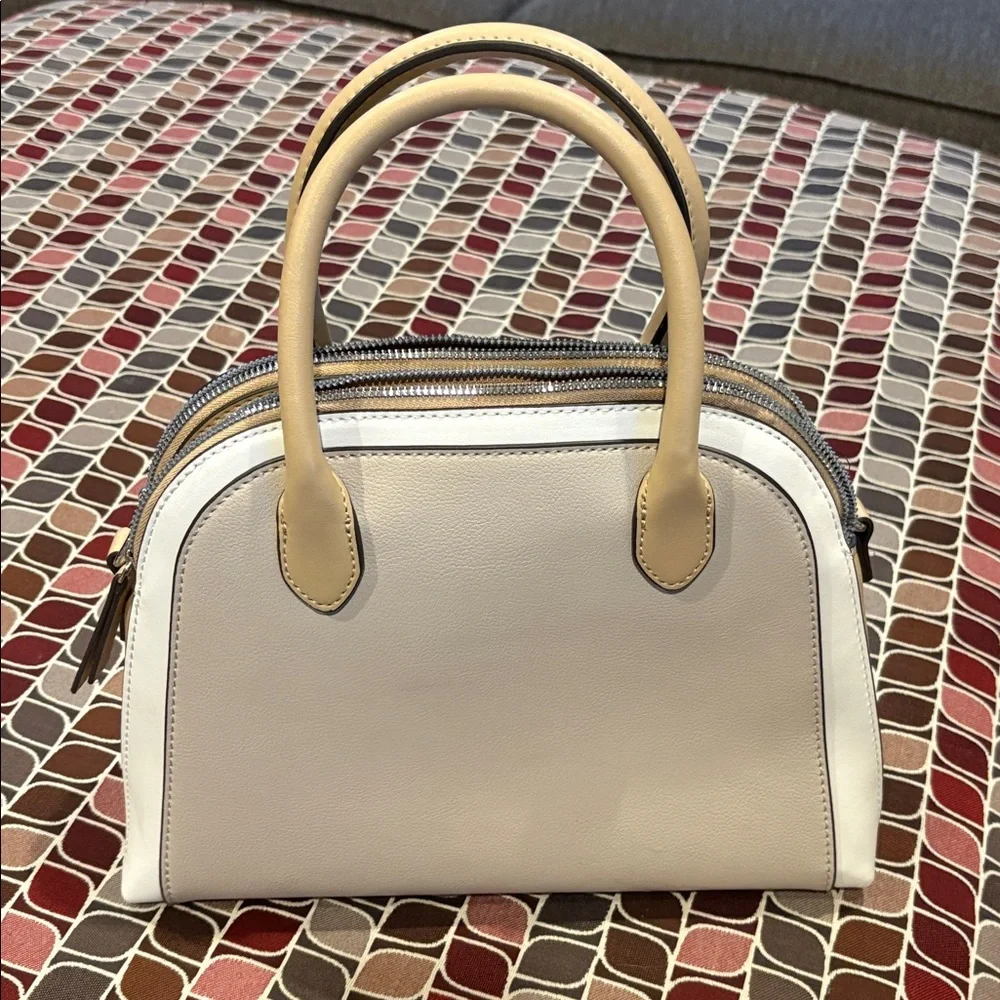 NWT Nine West Gertrude 3 Compartment Color Block Dome Satchel
